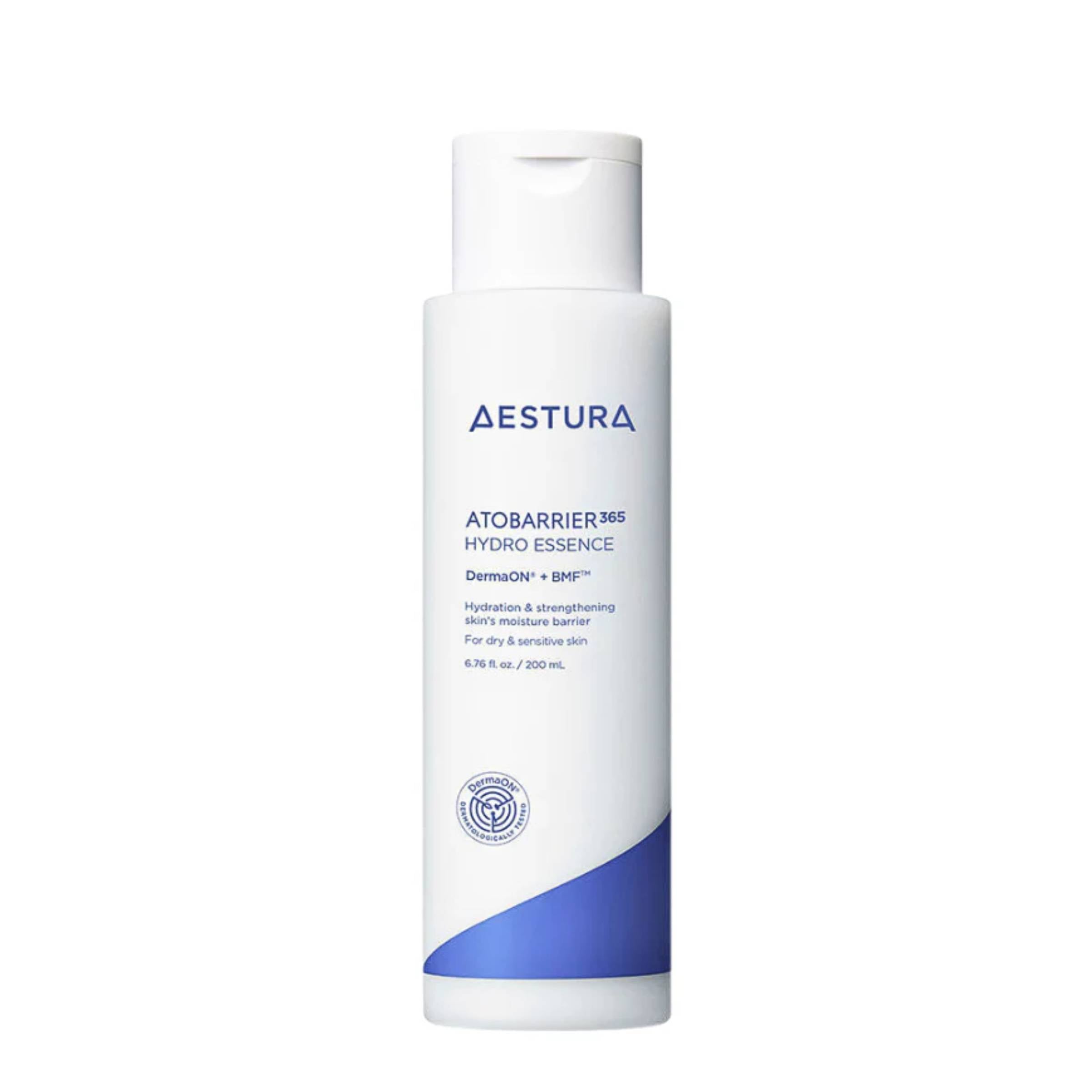 Aestura Atobarrier 365 Hydro Essence 200ml bottle on a white background