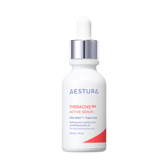 Aestura Theracne 505 Active Serum bottle on a white background