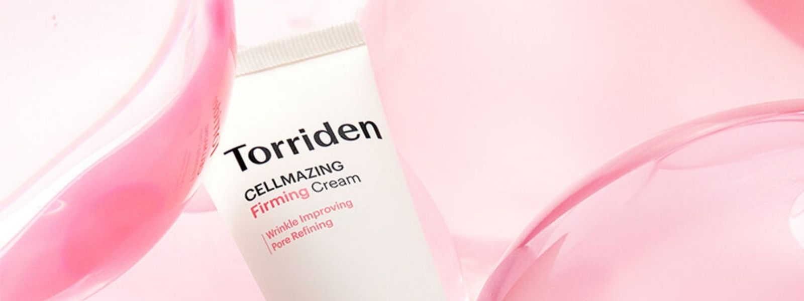 Torriden Cellmazing Firming Cream with pink background