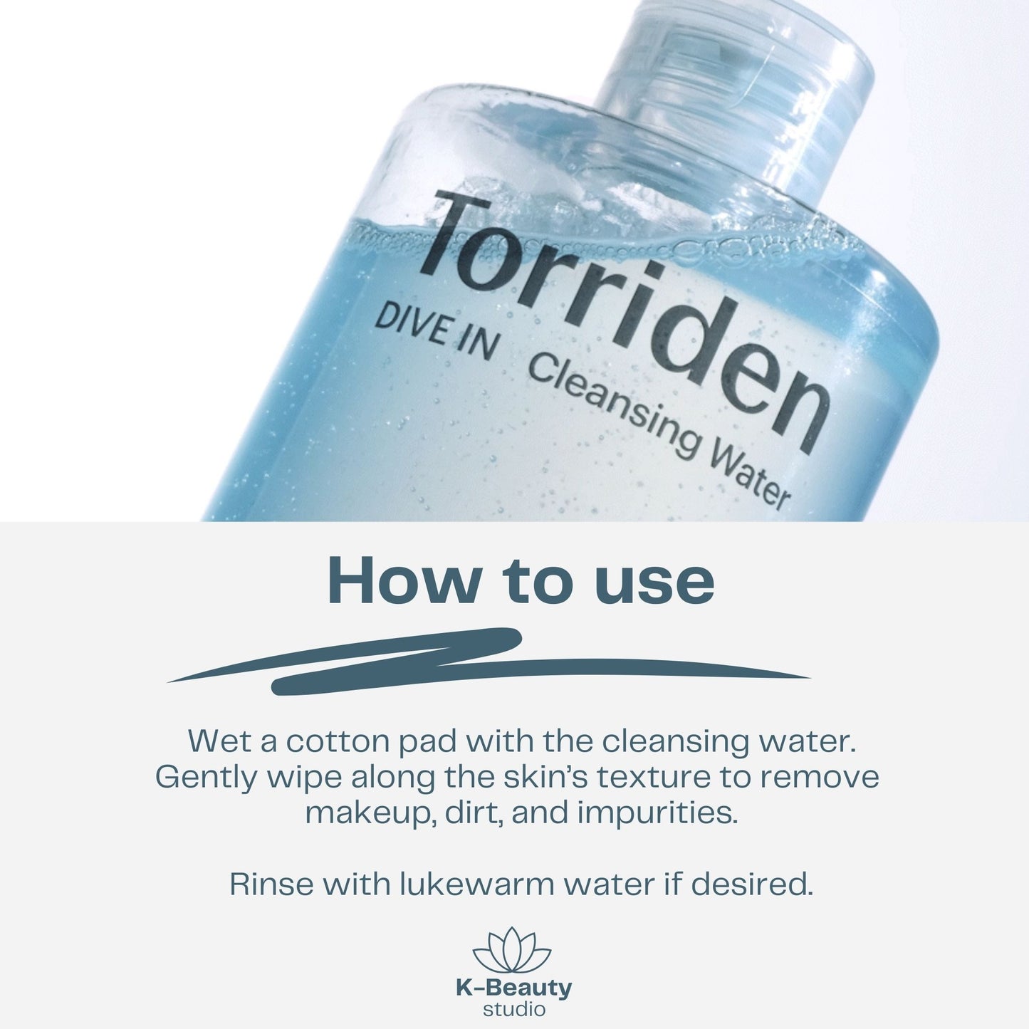 How to use Torriden Dive In Hyaluronic Acid Cleansing Water