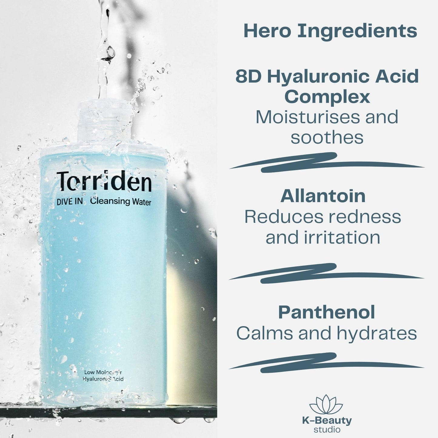 Torriden Dive In Hyaluronic Acid Cleansing Water Ingredients