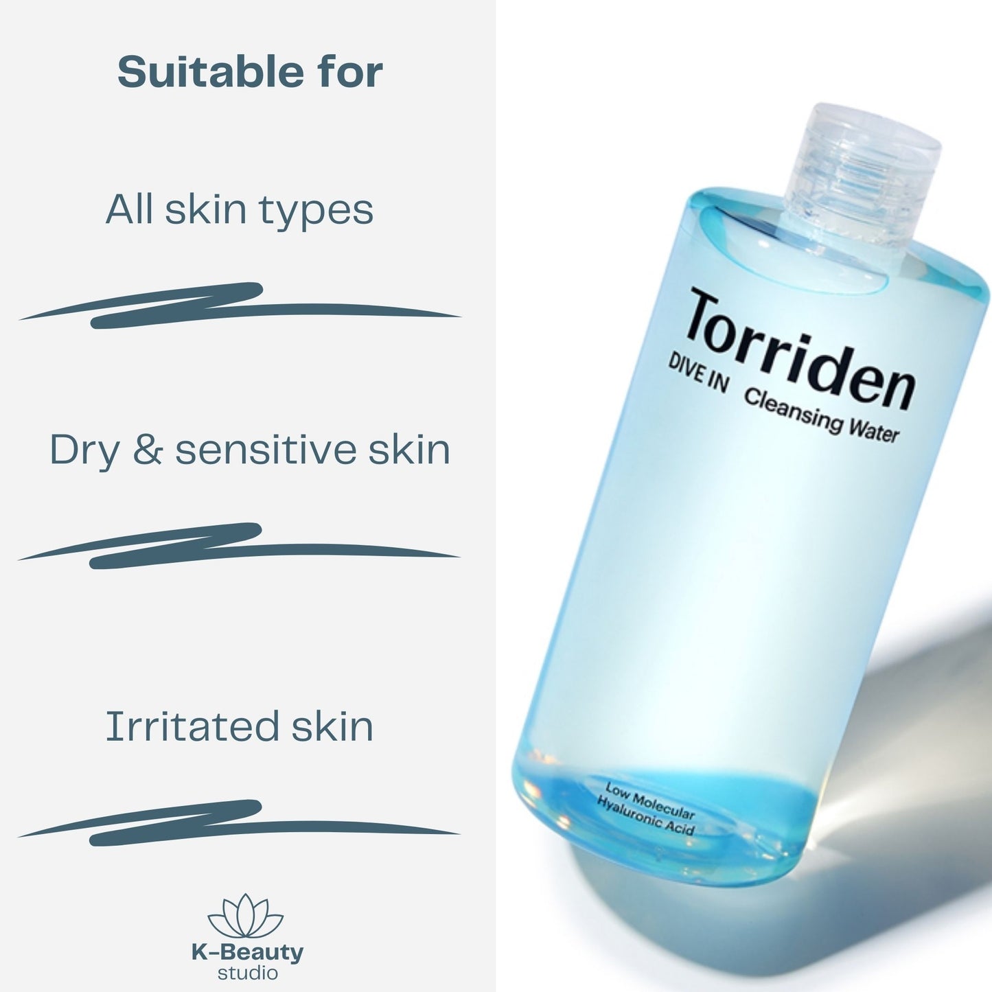 Torriden Dive In Hyaluronic Acid Cleansing Water Skin Types