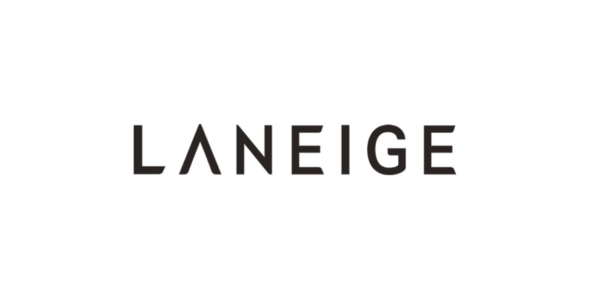 Black Laneige logo on white background