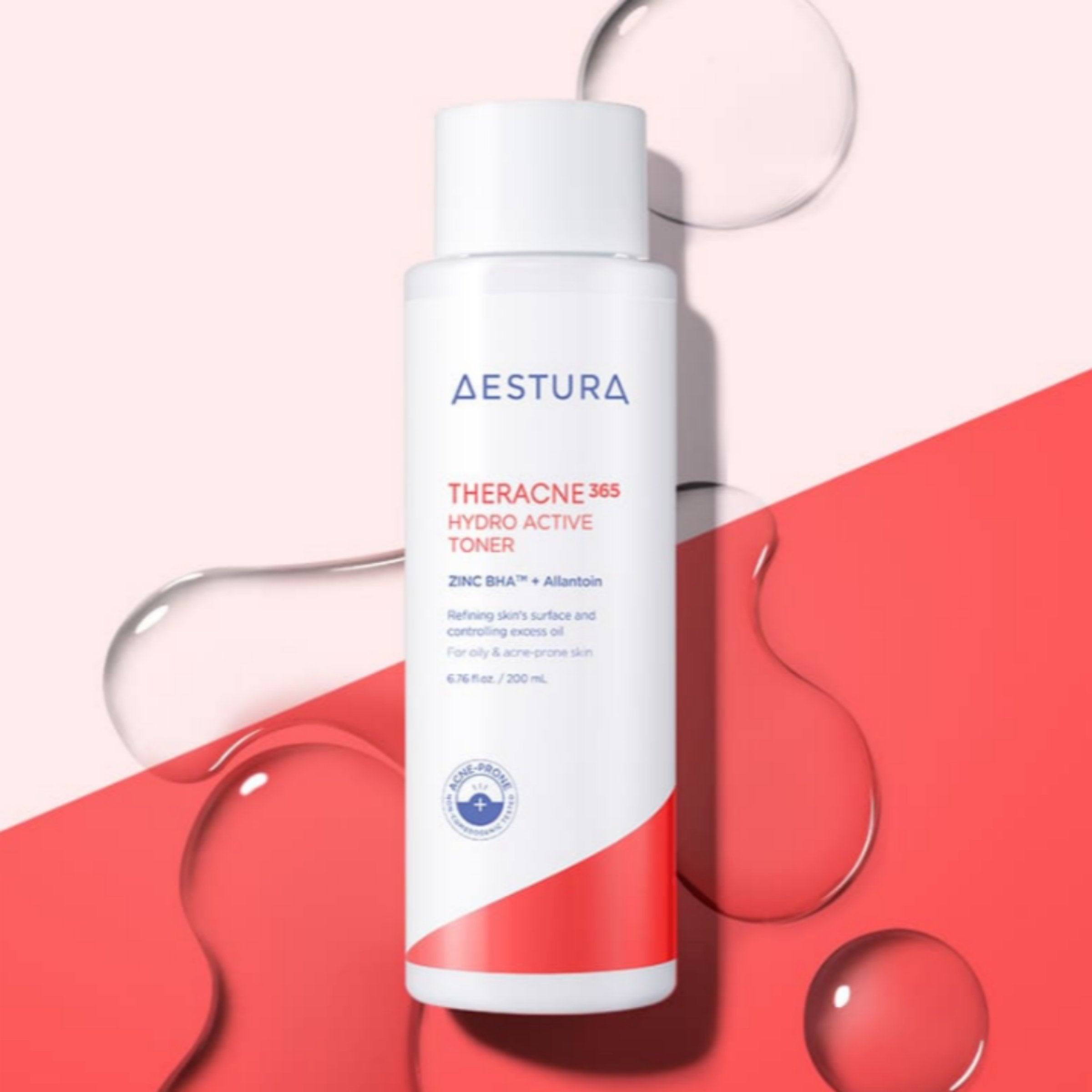 Aestura Retinoid Eye Serum tube on a purple background