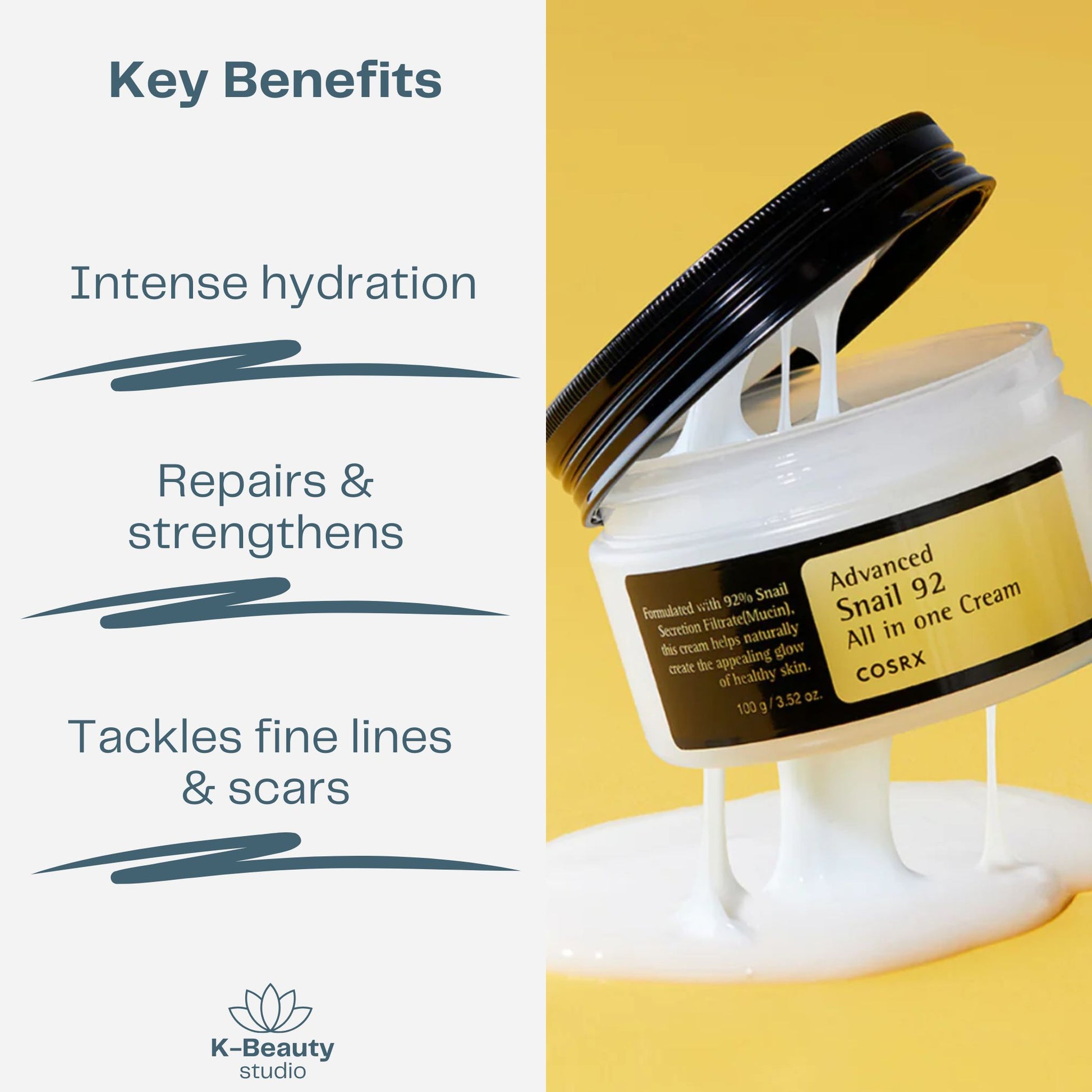 COSRX Advanced Snail 92 All-in-One Cream Benefits