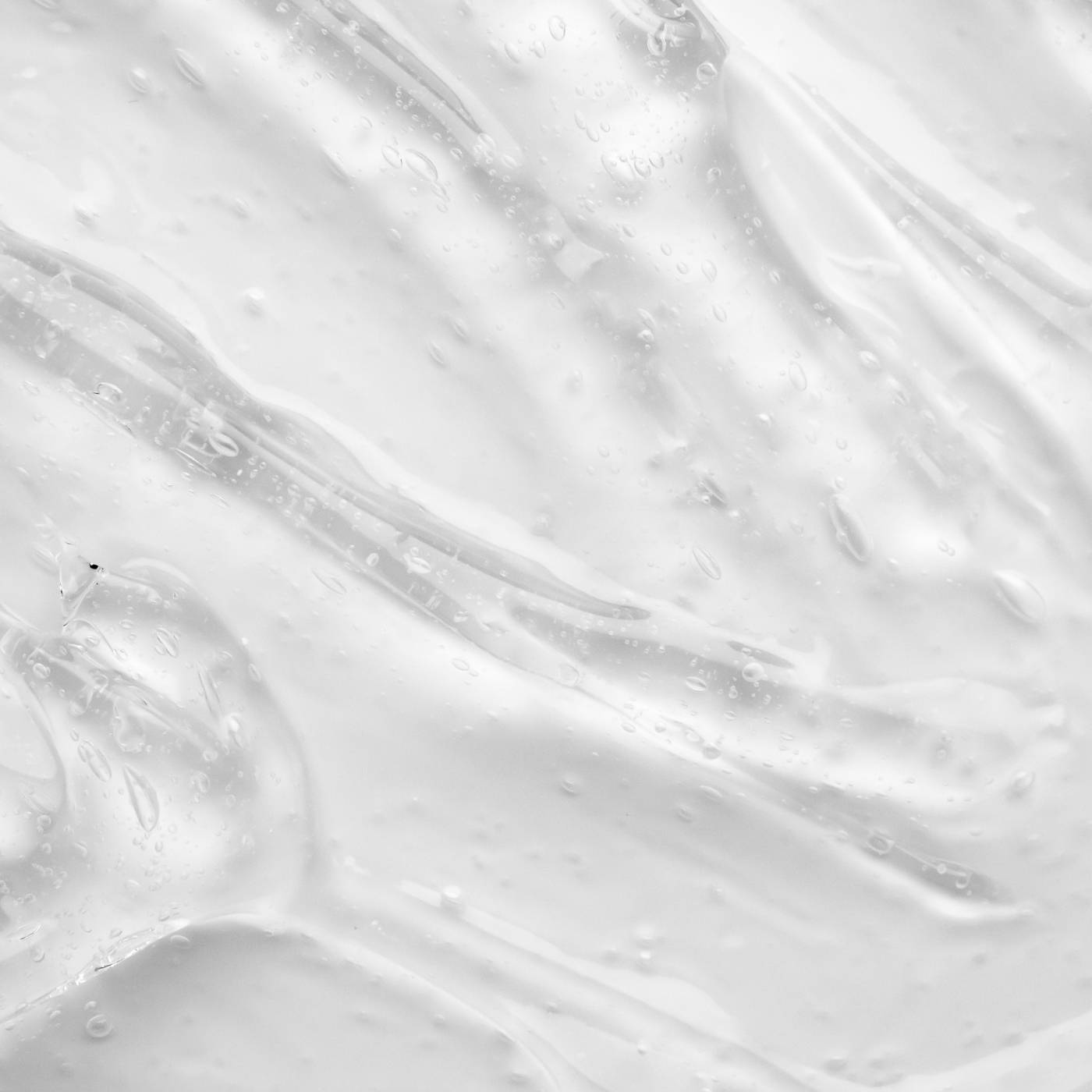Close-up of clear moisturizer gel with a smooth texture