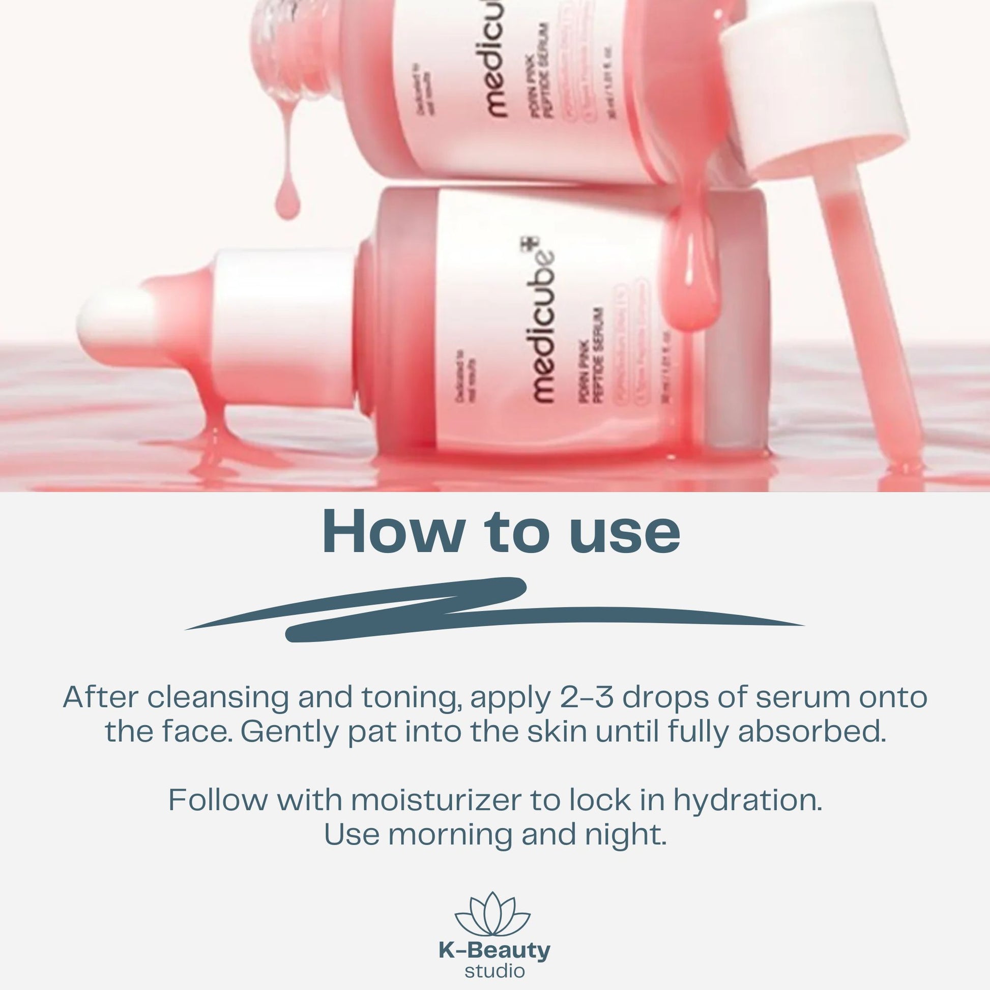 How to use Medicube PDRN Pink Peptide Serum