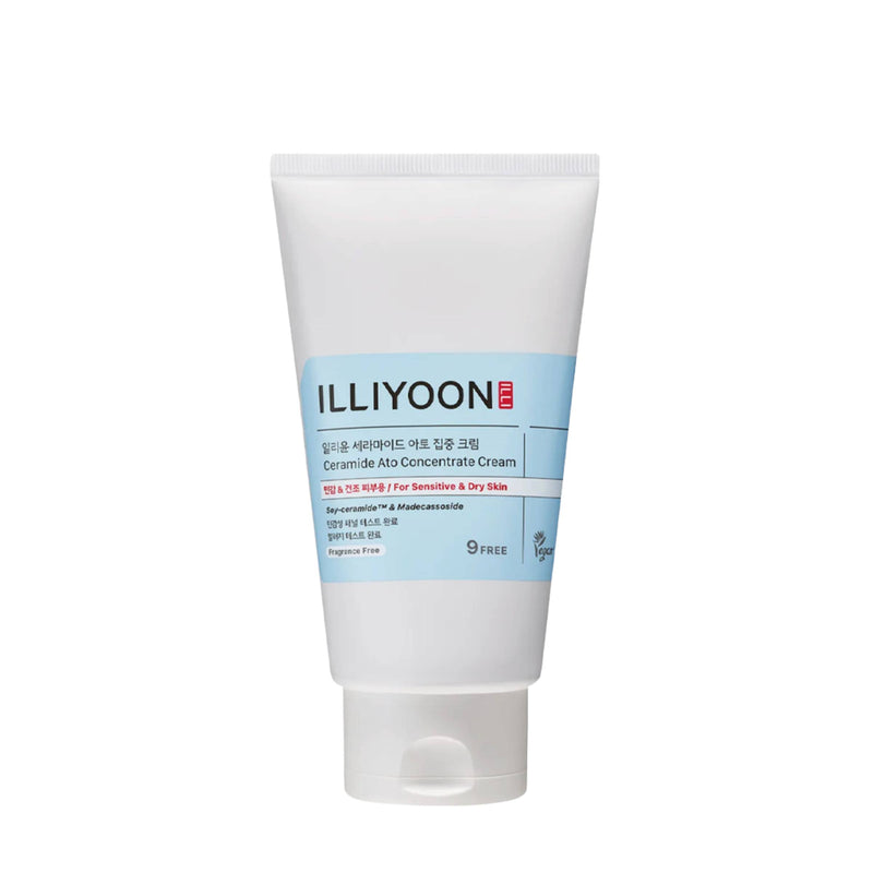 White ILLIYOON cream tube with blue label on a white background