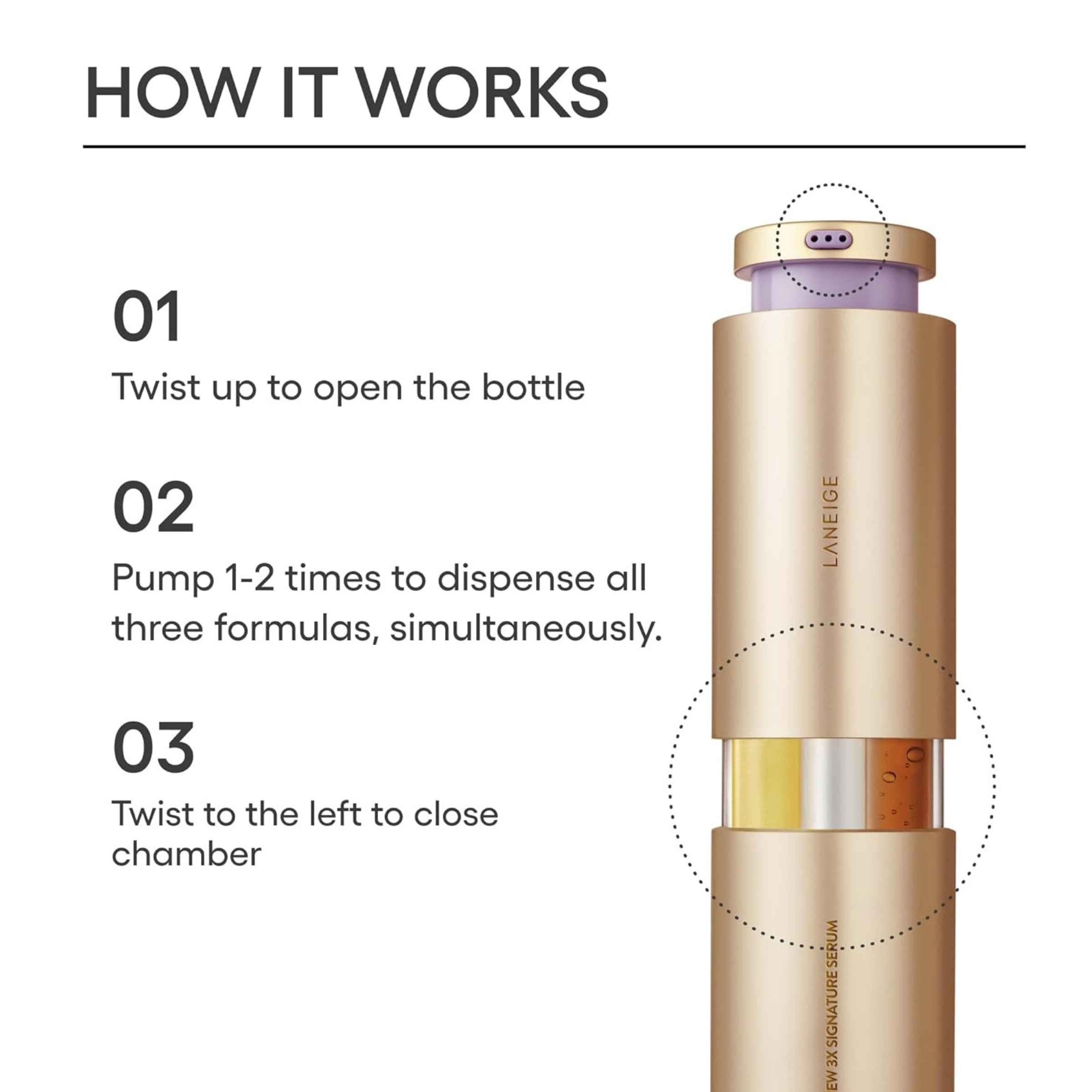 Laneige skincare product with instructions on how to use it