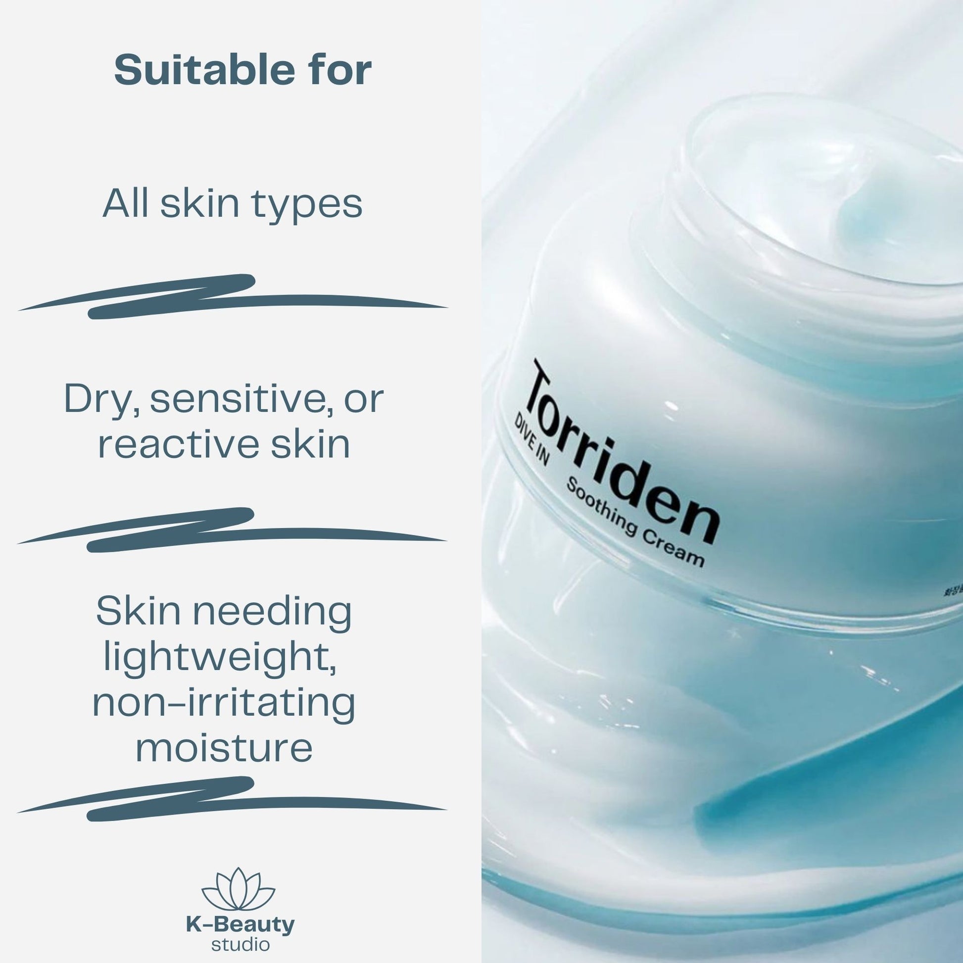Torriden Dive In Hyaluronic Acid Soothing Cream Skin Types
