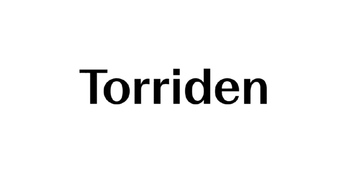 Black 'Torriden' logo on a white background