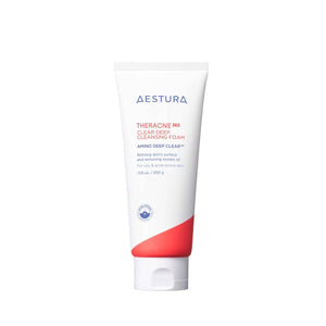 Aestura Theracne 365 Clear Deep Cleansing Foam 200g on white background - Korean acne cleanser