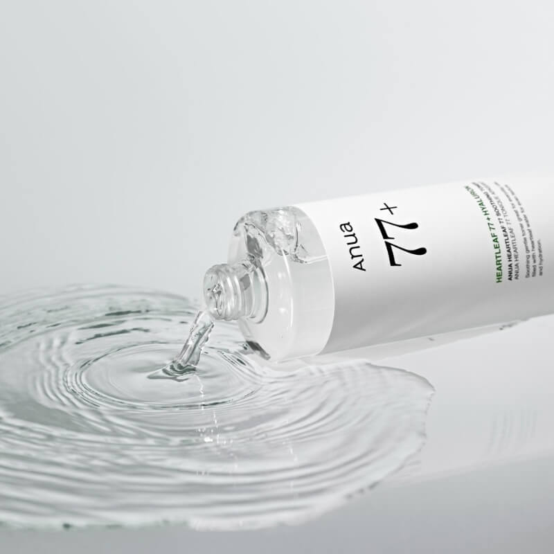 ANUA Heartleaf 77 Soothing Toner pouring out liquid