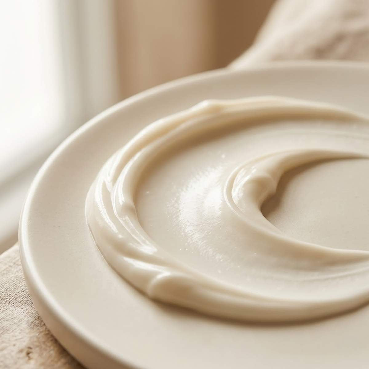 rich moisturizer cream texture swirl representing skin barrier repair and nourishment