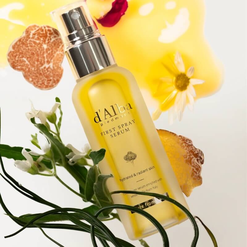 White Truffle Trufferol complex and 8-oil blend - key ingredients in d'Alba White Truffle Spray Serum