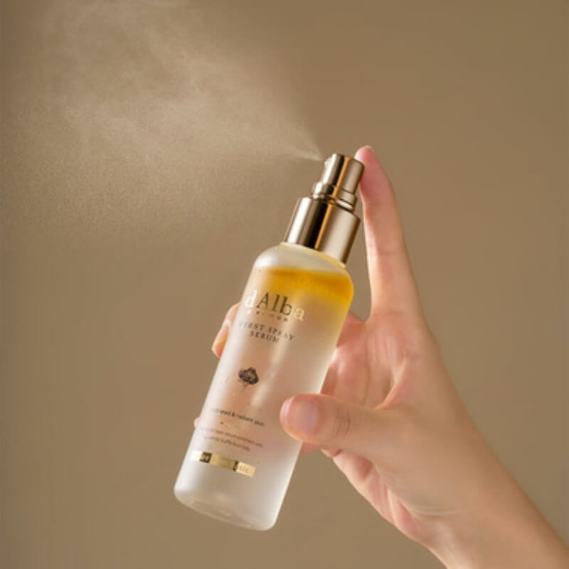  d'Alba White Truffle Spray Serum fine mist texture - double-layer oil and water formula