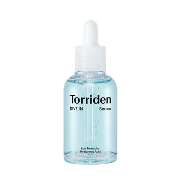 Torriden Dive-In Hyaluronic Acid Serum 50ml on white background - Korean hydration serum